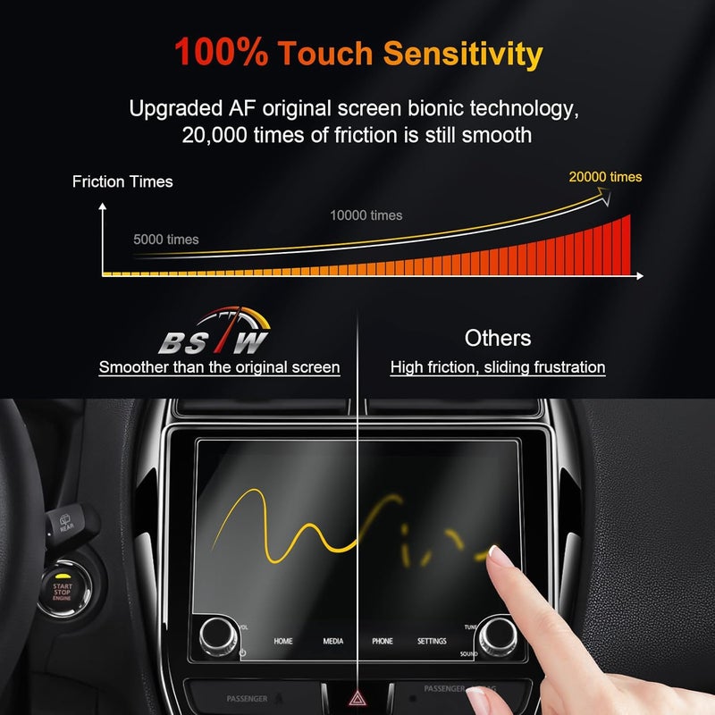 BSTW for 2024 Mitsubishi Outlander Sport Screen Protector for 2020-2024 2025 2026 Outlander Sport SE 8-inch Outlander Sport Accessories Soft Nano Protective Film 2PCS - Image 3